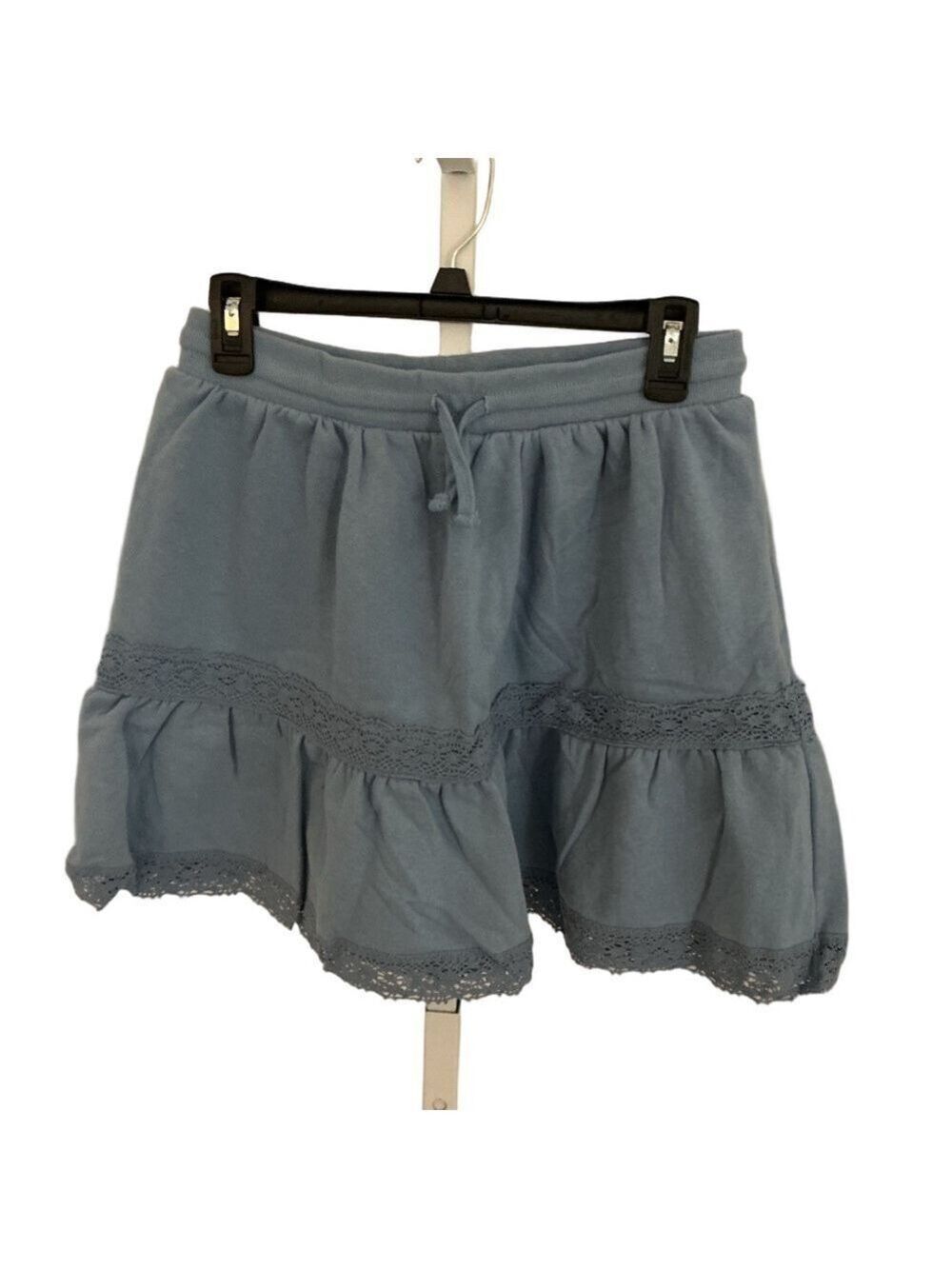 Treasures by Shabby Chic powder blue fleece mini skirt Woman’s size Medium NWT - Picture 3 of 11